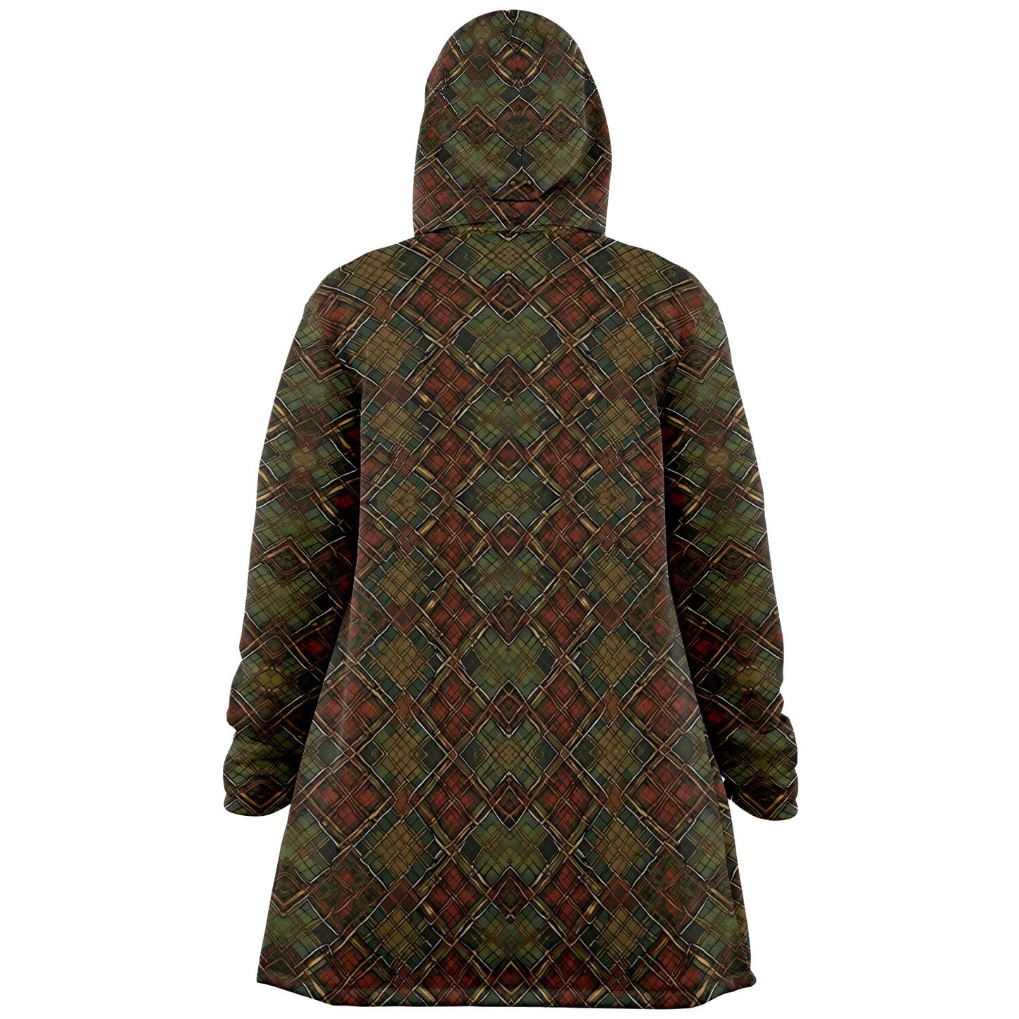 Gael Red Tartan Wizard Cloak With Micro Fleece Liner