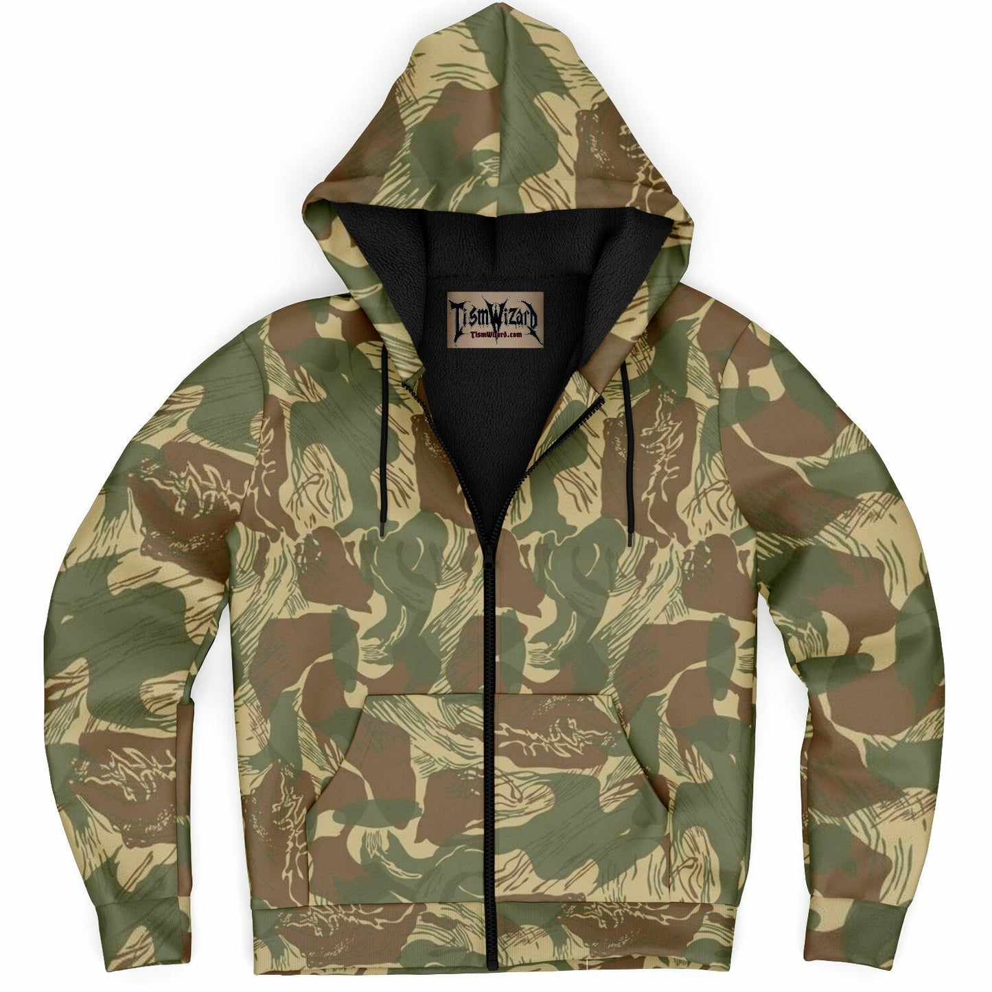 Rhodesian Brushstroke Premium Microfleece Zipper Hoodie