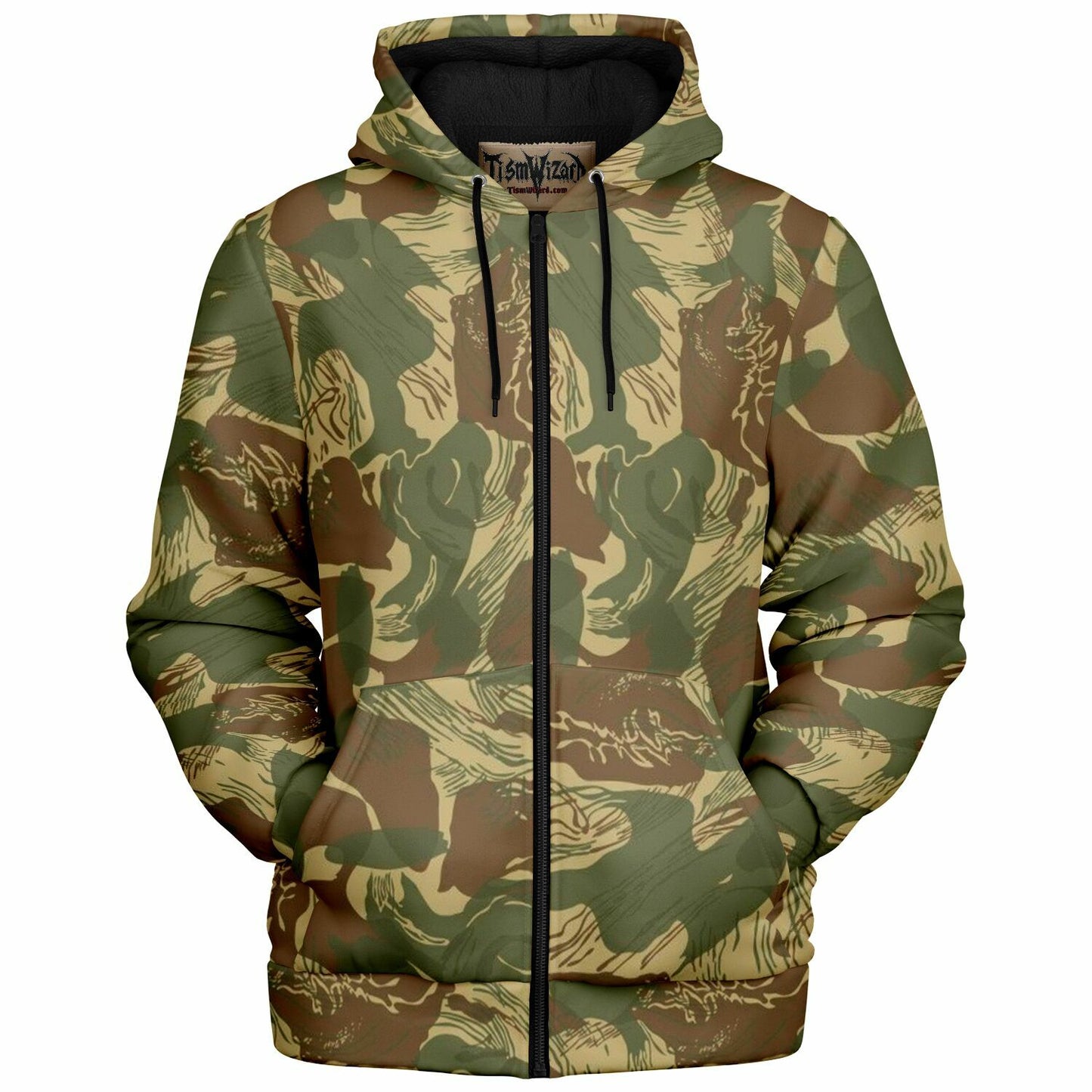 Rhodesian Brushstroke Premium Microfleece Zipper Hoodie