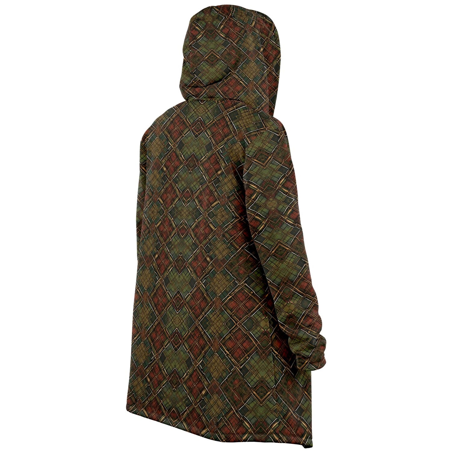 Gael Red Tartan Wizard Cloak With Micro Fleece Liner