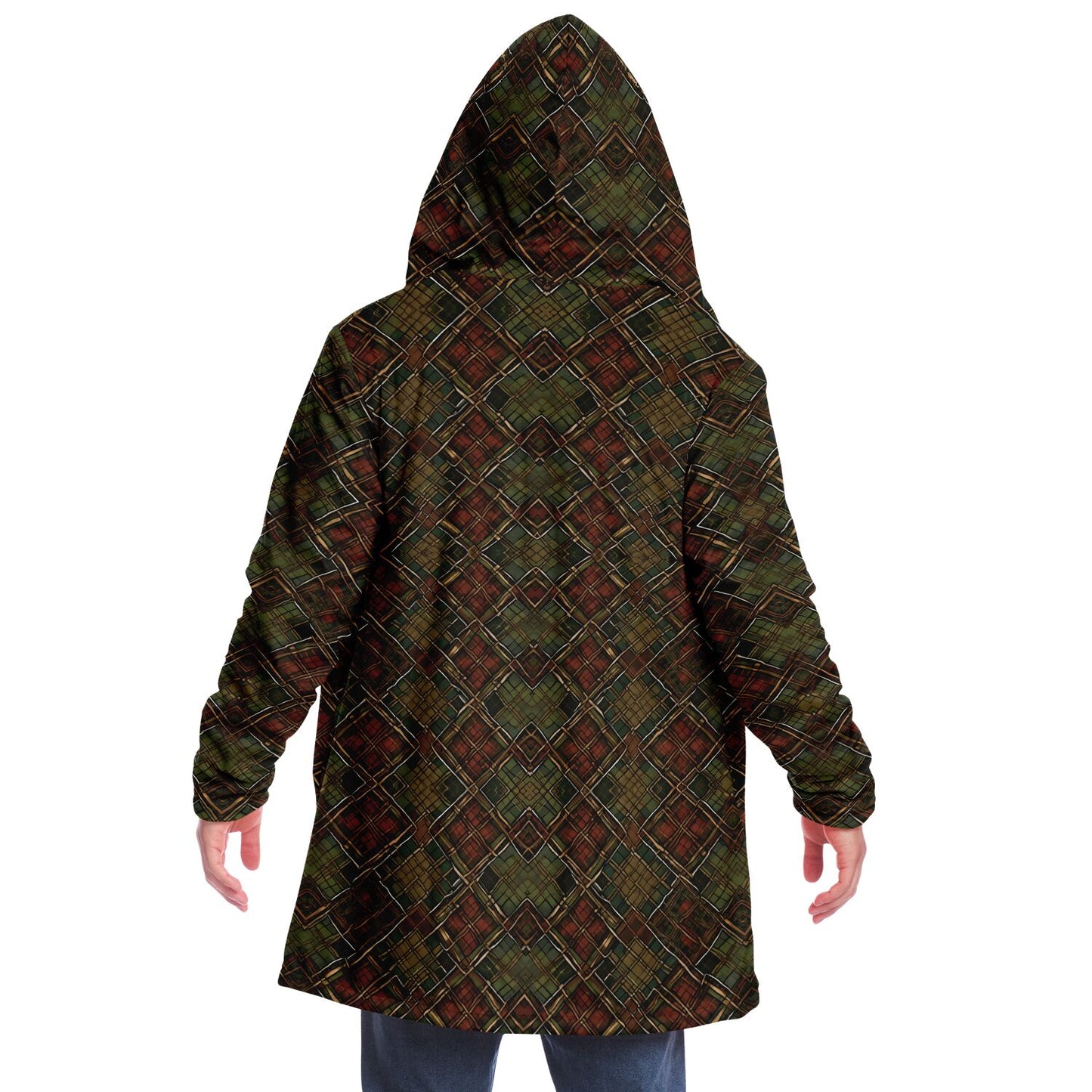 Gael Red Tartan Wizard Cloak With Micro Fleece Liner