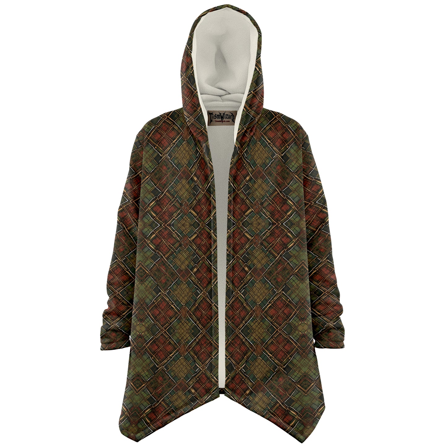 Gael Red Tartan Wizard Cloak With Micro Fleece Liner
