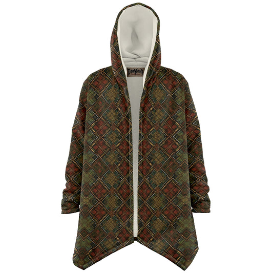 Gael Red Tartan Wizard Cloak With Micro Fleece Liner