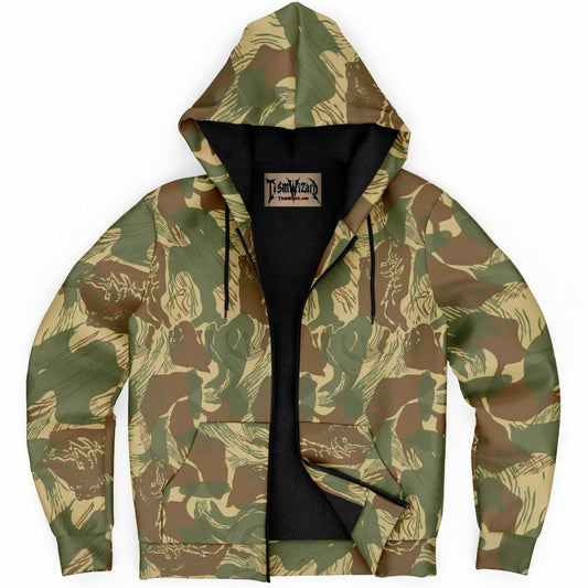 Rhodesian Brushstroke Premium Microfleece Zipper Hoodie